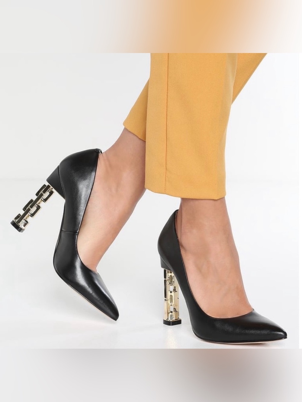Katy Perry The Suzzie Chain Heel Pumps Black Size 9.5 - Picture 1 of 5